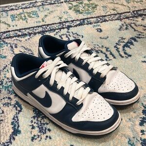 Nike Blue and White Dunks
